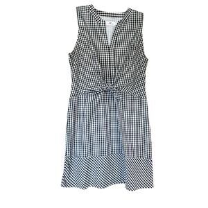 Vineyard Vines Black White Gingham Seersucker Dress 14 Lined Preppy Coastal